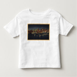 NachtSkyline "der Königin-Stadt von Kleinkind T-shirt