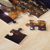 NachtSkyline Minneapolis Minnesota HHH Metrodome Puzzle (Seite)