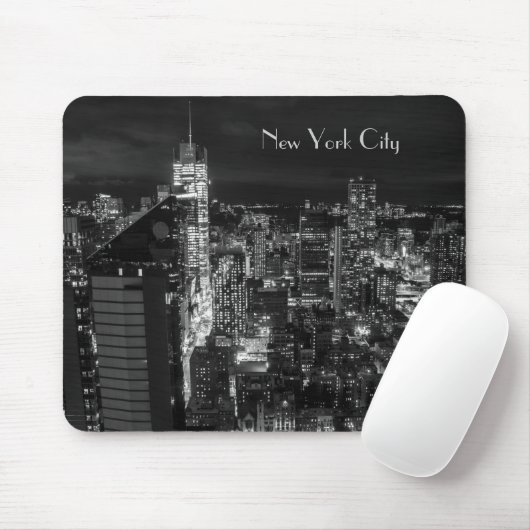 NachtSkyline New York City Manhattan Mousepad (Mit Mouse)