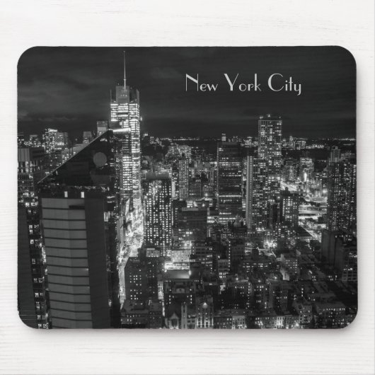 NachtSkyline New York City Manhattan Mousepad (Vorne)