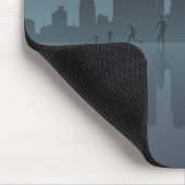 NachtSkyline u. -Silhouetten Mousepad (Ecke)