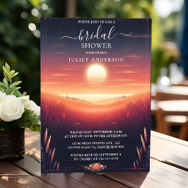 Nachtsonnenmoon Cloud Twilight Brautparty Einladung