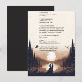 Nachtsonnenstars Moon Cloud Twilight Hochzeit Begleitkarte (Vorne/Hinten)