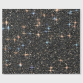 Nachtsparkle Stars Geschenkpapier (Flach)