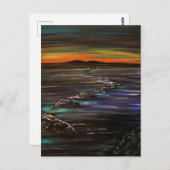 Nachtspaziergang Postkarte (Vorne/Hinten)