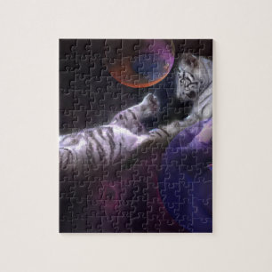 Nachtspiel-Weißtiger Puzzle