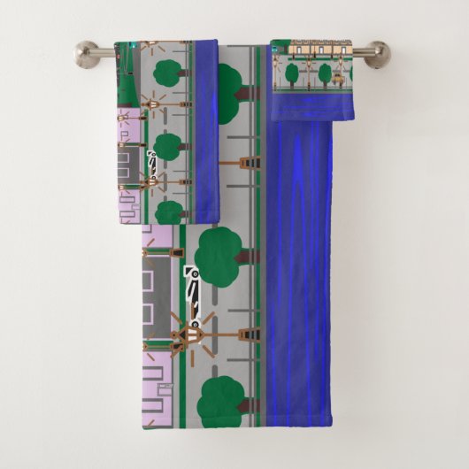 Nachtstadt Badhandtuch Set (Insitu)