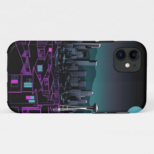 Nachtstadt Case-Mate iPhone Hülle (Rückseite (Horizontal))