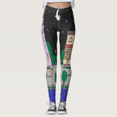 Nachtstadt Leggings (Vorderseite)