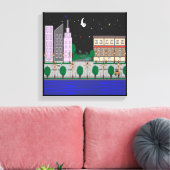 Nachtstadt Leinwanddruck (Insitu (Wohnzimmer))