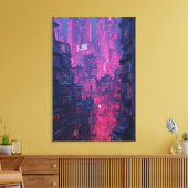 Nachtstadt Leinwanddruck (Insitu (Wohnzimmer))