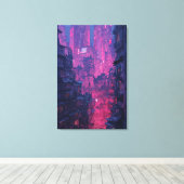 Nachtstadt Leinwanddruck (Insitu (Holzboden))