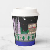 Nachtstadt Pappbecher (Rückseite)