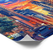 Nachtstadt Poster (Ecke)