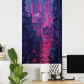 Nachtstadt Poster (Heimbüro)