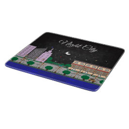 Nachtstadt Schneidebrett