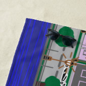 Nachtstadt Strandtuch (Beispiel)