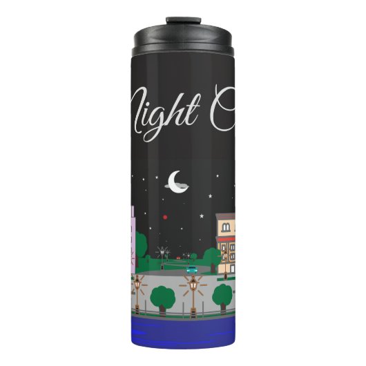 Nachtstadt Thermosbecher (Vorderseite)