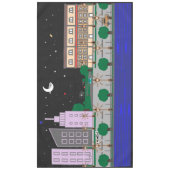 Nachtstadt Tischdecke (Vorderseite)