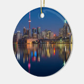 Nachtstadt Toronto Kanada Keramikornament (Links)