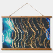 Nachtstadt Wandteppich Mit Holzrahmen (Vorderseite)