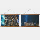 Nachtstadt Wandteppich Mit Holzrahmen (Doppelt)