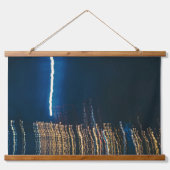 Nachtstadt Wandteppich Mit Holzrahmen (Vorderseite 2)