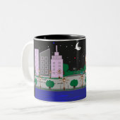 Nachtstadt Zweifarbige Tasse (Vorderseite Links)