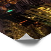 Nachtstadtbild von Chicago Poster (Ecke)