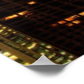 Nachtstadtbild von Chicago Poster (Ecke)