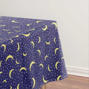 Nachtstars & Gold Halbmond Muster Rectangle Tischdecke