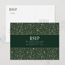 Nachtstars Hochzeit RSVP Postkarte