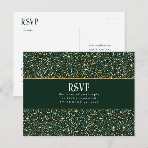 Nachtstars Hochzeit RSVP Postkarte