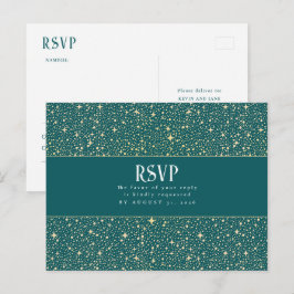 Nachtstars Hochzeit RSVP Postkarte