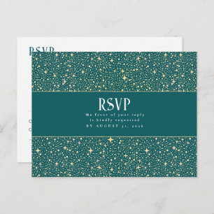 Nachtstars Hochzeit RSVP Postkarte