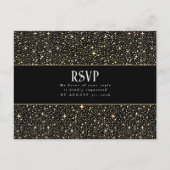 Nachtstars Hochzeit RSVP Postkarte (Vorderseite)