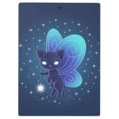 Nachtstern Fee Pixie Katze Klemmbrett (Rückseite)