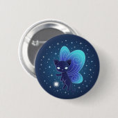 Nachtstern Feen Pixie Katze Button (Vorne & Hinten)