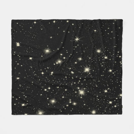 Nachtsterne Sternenhimmel Fleecedecke (Vorderseite (Horizontal))