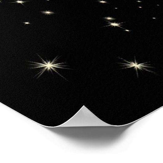 Nachtsterne Sternenhimmel Poster (Ecke)