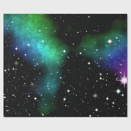 Nachtsternenklares Himmel-Packpapier Geschenkpapier (Flach)