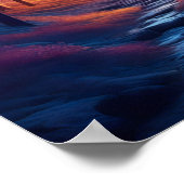 Nachtstraße durch den verzauberten Wald Poster (Ecke)