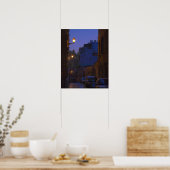 Nachtstraße in Rom, Italien Poster (Küche)