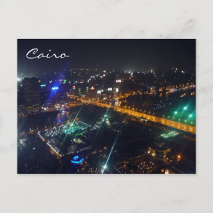 Nachtstraßen von Kairo Postkarte