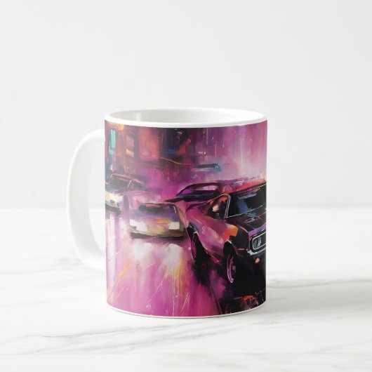 Nachtstraßenrennen in der pulsierenden Stadt Kaffeetasse (Vorderseite Links)