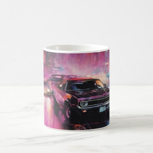 Nachtstraßenrennen in der pulsierenden Stadt Kaffeetasse (Mittel)