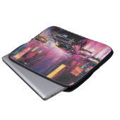 Nachtstraßenrennen in der pulsierenden Stadt Laptopschutzhülle (Vorne Knopf)