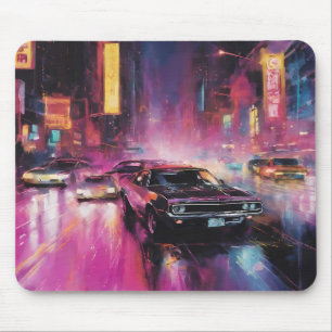 Nachtstraßenrennen in der pulsierenden Stadt Mousepad