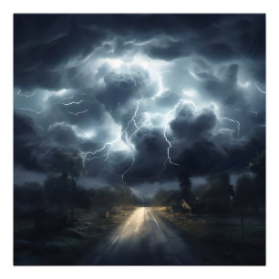 Nachtsturm Fotodruck