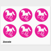 Nachtstute Runder Aufkleber (Blatt)